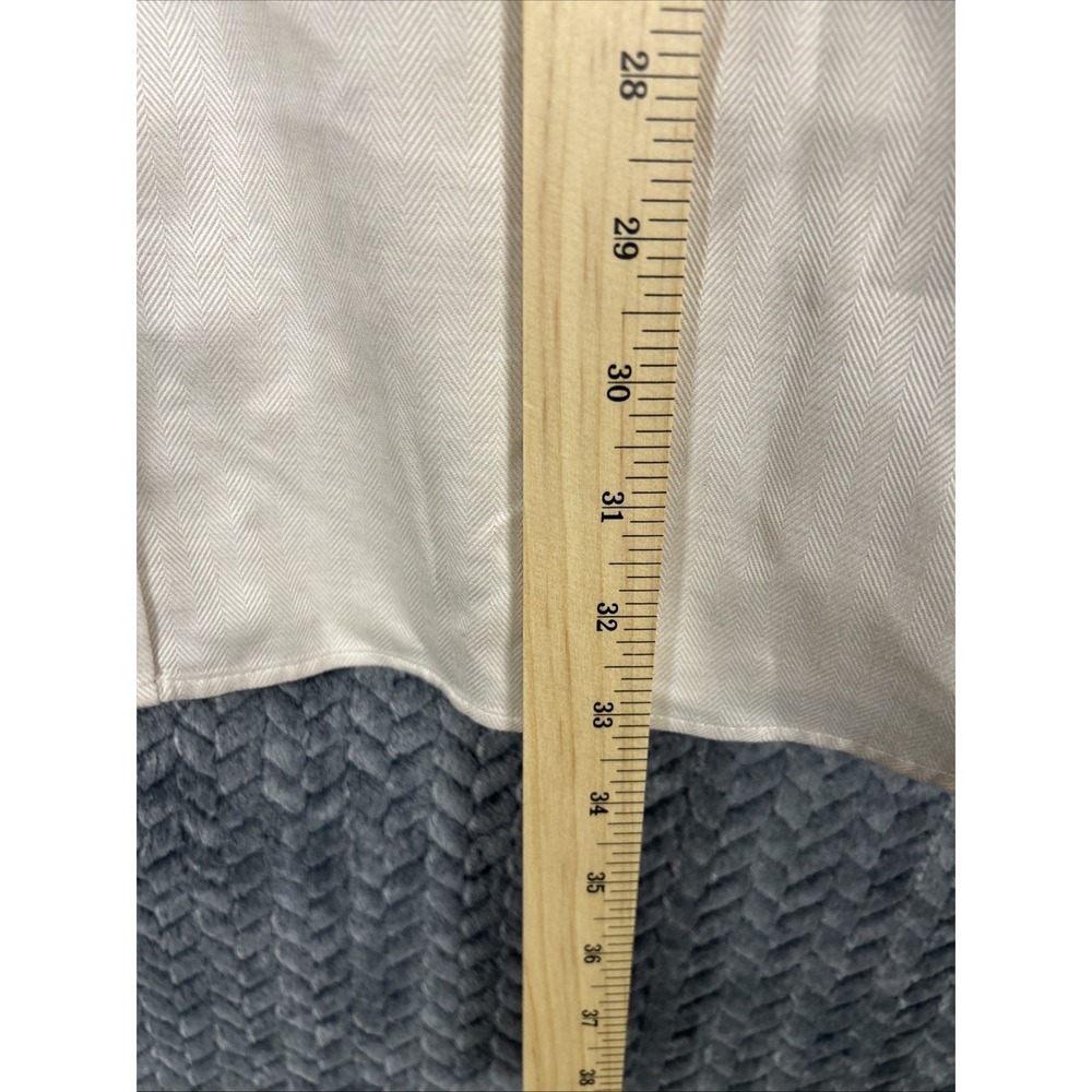 Hart Schaffner Marx Mens Shirt 17.5 Herringbone Weave Non-Iron Pima Cotton - Picture 7 of 8